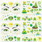 HOWAF 4 Bogen Gesichtstattoo Frosch Tattoo, Face Tattoo Frosch Temporäre Tattoos, Gesichtstattoo Karneval Gesichtstattoo Halloween für Frosch kostüm, Halloween Kostüm, Karneval Fasching Kostüm