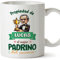 MUGFFINS Tazas Personalizadas para PADRINO - En Español - Propiedad de - 11 oz / 330 ml - Regalo personalizable original y divertido