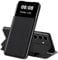 Wallet Case for Samsung S25 Plus Case Clear View for Samsung Galaxy S25 Plus Protective Phone Case with Card Slots Kickstand Flip Silicone TPU Anti-Shock Slim Soft 360 Full Body Cover 5G (Black)