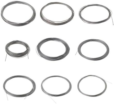 WEKONUMEX 304 de Acero Inoxidable Cable de Alambre,Cable de Cable de elevación de Pesca Suave, Cuerda 304 de 10m, 7x7, tendedero de 0,5mm/0,8mm/1mm/1,2mm/1,5mm/2mm/2,5mm/3mm(0.8mm)