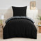 RUIKASI Bettwäsche 155x220 Schwarz Grau 2teilig - Wendebettwäsche Bettbezug 155 x 220 mit Reißverschluss, Oeko-TEX Mikrofaser Bettwäsche Sets, Weich und Bügelfrei