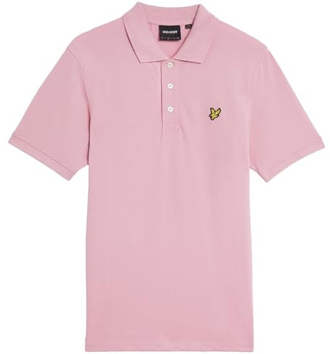 Lyle & Scott Mens Short Sleeve Polo Shirt Pink Light X574 XXL