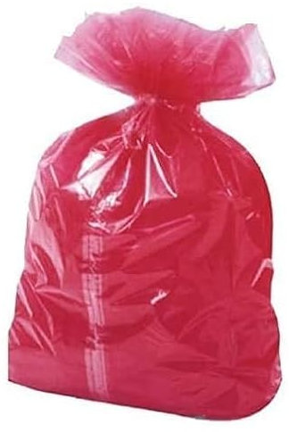 Colour Coded 'Refuse/Bin Liners Sacks Waste Bags - Red - Size 457 x 724 x 965 mm - 90Litre British Made (50)