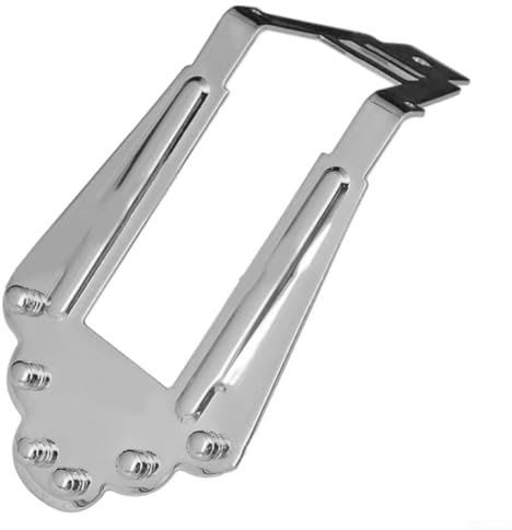 Akustische Gitarre Saitenhalter Steg für verbesserten Klang und Resonanz inkl. Schrauben (Silber)