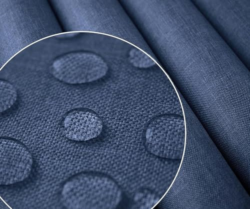 Tejido de poliéster impermeable, tela impermeable para exteriores, tela Oxford 600D con revestimiento 100% PVC, resistente y fácil de limpiar (azul, 1 metro)