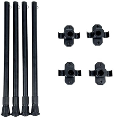 UncleS Ausziehbarer Campingtischfuß mit rutschfesten Füßen, Nylon-Aluminiumlegierung, Textur, Teleskop-Tischbeine aus Metall für Tisch, Schreibtisch, Teleskop, Outdoor-Tischbeine