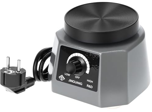 QWORK® Rüttelplatte 220V 100W Elektrisch 4'' Gipsrüttler Dental für Gips und Harzguss im Dentallabor