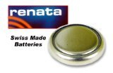 2 x Renata Batterie 381 SR1120SW Knopfzelle Silber 1,55 V Swiss Made