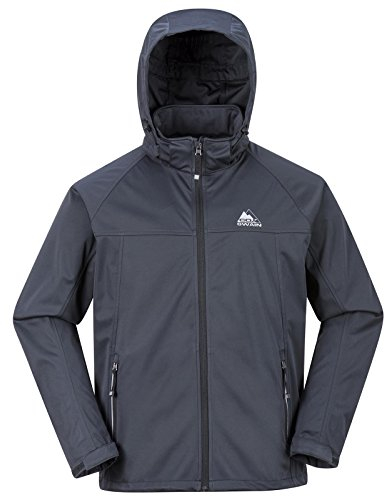 Cox Swain Herren Softshelljacke Keystone - 8.000mm Wassersäule, Colour: Grey/Black Zipper, Size: L