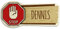 printplanet Türschild aus Holz mit Namen Dennis - Motiv Stopschild mit Hand - Namensschild, Holzschild, Kinderzimmer-Schild