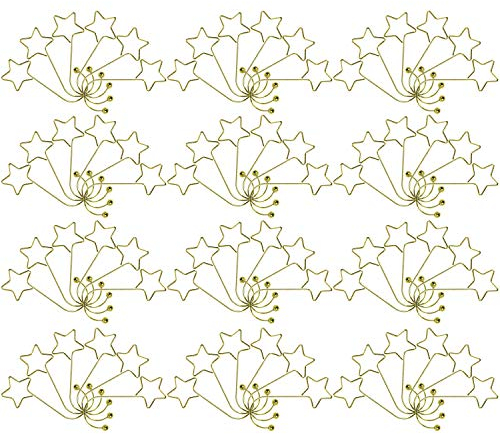 com-four® 100x Premium Aufhänger in Sternform für Christbaumkugeln - Baumhaken für Weihnachtskugeln - Kugelaufhänger für Weihnachtsbaumschmuck - dekorative Schnellaufhänger