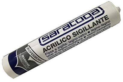 ACRILICO SIGILLANTE MARRONE LEGNO VETRO VERNICIABILE SIGILLARE SARATOGA 450 GR