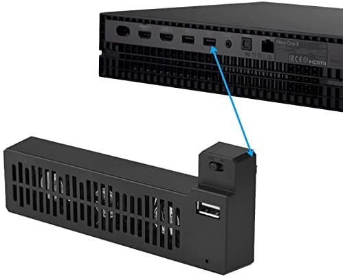 Bewinner Ventola di Raffreddamento Esterna USB Portatile per La Console di Gioco X Supporto per Ventola di Raffreddamento con 3 Mini Ventole di Raffreddamento
