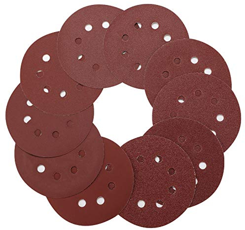 100 Stück exzenterschleifer schleifpapier 125mm klett, Profi 125 Schleifscheiben Rund 8 Loch Schleifscheiben Set Körnung 40/60/80/100/120/180/240/320/400/800 Rund für Exzenterschleifer