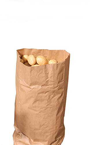 Recyclable Brown Paper Potato Sack 850mm x 330mm Holds Up To 25KG Packs Of 3, 5,10, 20 Available (Pack Of 10)