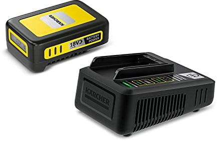 Kärcher 18 V Starter Kit 18/25, 18 V/2,5 Ah Akku mit Schnellladegerät, Lithium-Ionen-Akku, Ladezeit: in weniger als 1,5 Stunden zu 100 % aufgeladen, für alle Geräte der 18 V Battery Power Plattform