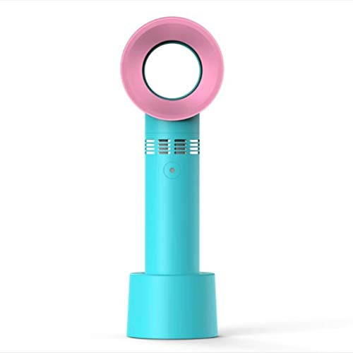 Ventilador portátil Recargable por USB, sin aspas, Mini Enfriador de Mano con 3 Niveles de Velocidad para Mujeres y niñas, Mesa de, portátil sin Hojas Mesa Oficina Dormitorio o al Aire Libre