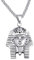 bigsoho Vintage Herren Anhänger Ägypten Pharao Kette Edelstahl Halskette Schmuck