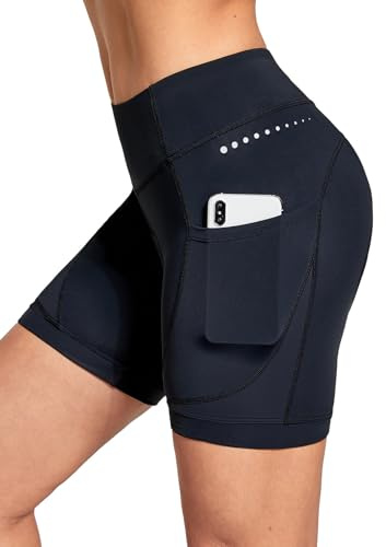 baleaf 4D Padded Bike Shorts Women Cycling Underwear Gel Padding Pockets Black M