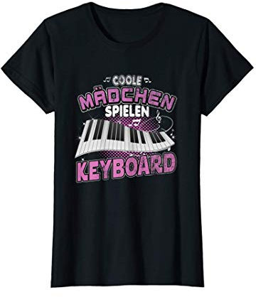 coole Mädchen spielen Keyboard T-Shirt