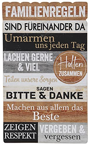 B2S BACK2SEASON Schild Terrasse Nimm Platz Relax zum Hängen Holz Tafel Wand-Deko H=61 cm + 13 cm Hänger