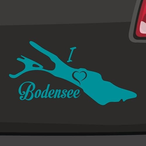 I Love Bodensee Aufkleber -6 Größen 21 Farben- Konstanz Lindau Reichenau Campen
