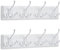 LARHN Garderobenhaken Weiß (2 Stück) - Garderobenleiste Weiß mit 4 Haken - 42 cm - Kleiderhaken Wand - Wandgarderobe für Flure, Garderoben, Schlafzimmer und Badezimmer