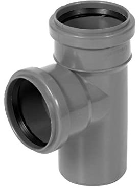 KNM TRADE HT-Abzweig DN 75 67° – T-Stück PP grau für Abwasser innen