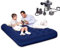 Trendi Premium Flocked Double Air Bed with AC Electric Pump/Camping and Home Use/Inflatable Mattress/Lightweight/Waterproof/Puncture Resistant/Easy to Carry/Guest Bed