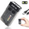 APLOS L02 Mini Linterna EDC Recargable de 1000 Lúmenes, Luz UV 365nm, Fuente de Luz Multicolor, Llavero Pequeño Linterna de Bolsillo con Base Magnética y Alarma Acústica (Negro)