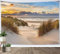 LB Wandteppich Tropischer Strand Wandtuch Küstenpflanze am Meer Sonnenuntergangslandschaft Wandbehang Sommerinsel Tapisserie für Wohnzimmer Schlafzimmer Wohnheim Wanddeko,150x130cm
