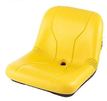 EYESLA Asiento de Tractor Universal, Respaldo Alto Industrial, cortacésped de PVC y jardín, Orificio de Drenaje de Repuesto, Marco de Acero, Carretilla elevadora compacta