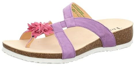 Think! Damen Julia ohne Chrom, dauerhaft gegerbt Flip-Flops, Flieder Combi 5000, 39 EU