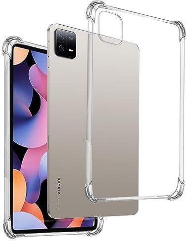 REY Transparent Silikonhülle TPU Anti-Shock für XIAOMI PAD 6 11 - PAD 6 PRO 11, Premium Kratzfest TPU Durchsichtige Schutzhülle Anti-Schock
