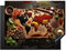 KitchenYeah© Herdabdeckplatte Induktion Schutzmatte Küche Herdabdeckung Ceranfeld Induktionsmatte Cerankochfeld Abdeckung Kräuter - Gewürze - Weltkarte - Braun - Löffel - Küche - 71x52 cm