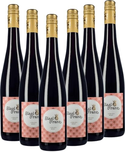 Sissi & Franz liebliches Rot Weingut Hammel Rotwein 6 x 0,75l VINELLO - 6 x Weinpaket inkl. kostenlosem VINELLO.weinausgießer