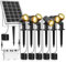 MEIKEE Solar Strahler 6 Stück 2700K Warmweiß Solar Gartenleuchte mit Erdspieß IP66 Wasserdicht 3 Helligkeit 2 Modi Gartenbeleuchtung 6000MAH Solarlampen für Außen Garten Rasen Terrasse Baum