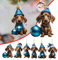 7 Stück Dackel Weihnachtsbaumschmuck Cute Acryl Tannenbaumschmuck WeihnachtsanhäNger Hund Flat Decorations Auto Ornament Geschenke, Niedlicher Acryl Anhänger Weihnachts Deko (Sky Blue 6pcs, One Size)