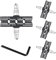 SYEYCW 4 Pairs Upgrade Black V Brake Pads with 1 Pcs Allen Nuts Wrench, Universal Brake Blocks for Bicycle Set, Professional Bike Pad with Replacement Reminder Line, for Road Bikes, Mountain Bikes