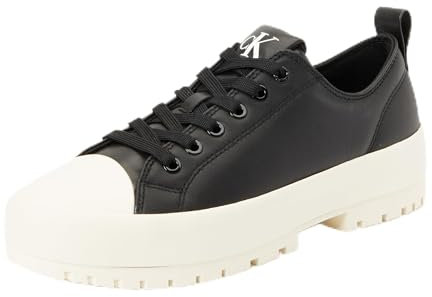 Calvin Klein Damen Hybrid Sneaker Nappa Low Top, Schwarz (Black), 37