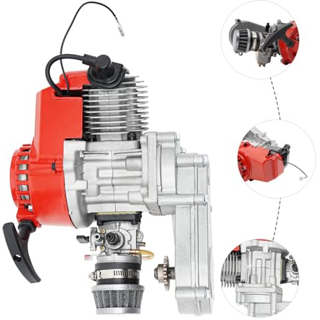Mini Motor Getriebe 2-Takt 49Cc Vergaser Pocket fur Mini Dirt Bike Beach Bike 1.9kw/7000rpm Kraftstoffverbrauch Min s610g/kW.h