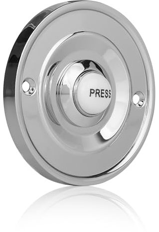 Byron flush-mounted doorbell button - Compatible with Byron wired doorbells - Easy two-wire installation - For new doorbell systems or existing doorbells - Timeless design - DBW-21075