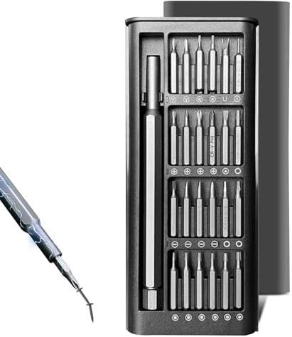 Set Cacciaviti, 25 in 1 Cacciaviti Precisione, Cacciavite per Occhiali, Kit Cacciaviti, Cacciaviti di Precisione per Occhiali, Smartphone, IPad, Tablet, Cellulare, PC, Laptop, Elettronica
