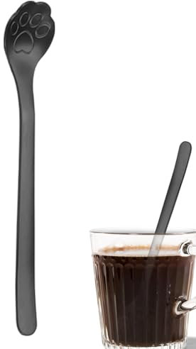 YRTUOP Cuillères à café mignonnes, cuillères à mélanger pour boissons | Cuillères à café à long manche griffe de chat - Cuillères à mélanger multifonctionnelles, cuillère à café portable pour fête,