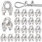 Forbabe Serre Cable Acier 6 mm, 20 pièces M6 Serre Cable Inox Boulon en U pour Câble Métallique Ø 6 mm(M6)