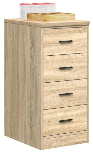 Brokky 860591 Armadietto da Garage Rovere Sonoma 40x51x85 cm Mobile da Bagno,Armadietto Autoportante,per Soggiorno,Cucina,Corridoio