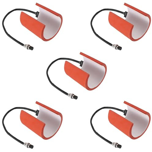 ISKDJBJG 5X Sublimationsmaschine 220 V Silikonbecher Heizkissen Matte Becher Hitzepresse Teile für Becher Druckmaschine 11 Unzen Tassen