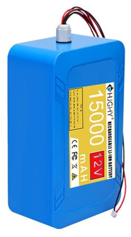 HJGHY 12-V-Lithium-Akkupack, 12 V, 15 Ah, 18 Ah, 20 Ah, leistungsstarker tragbarer Lithium-Ionen-Akku für 12-V-Stromversorgungsgeräte,12v 15ah