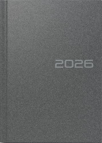 rido/idé Buchkalender Mod. Mentor '26 | A5, Kunststoff, grau
