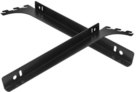 KONTONTY 2 Stück Regalglashalter Tracking-halterung Aus Gehärtetem Glas Regalbahn Verstellbare Regalhalterungen Schienensystem Schienenregalhalterung Klammer Schwarz Eisen